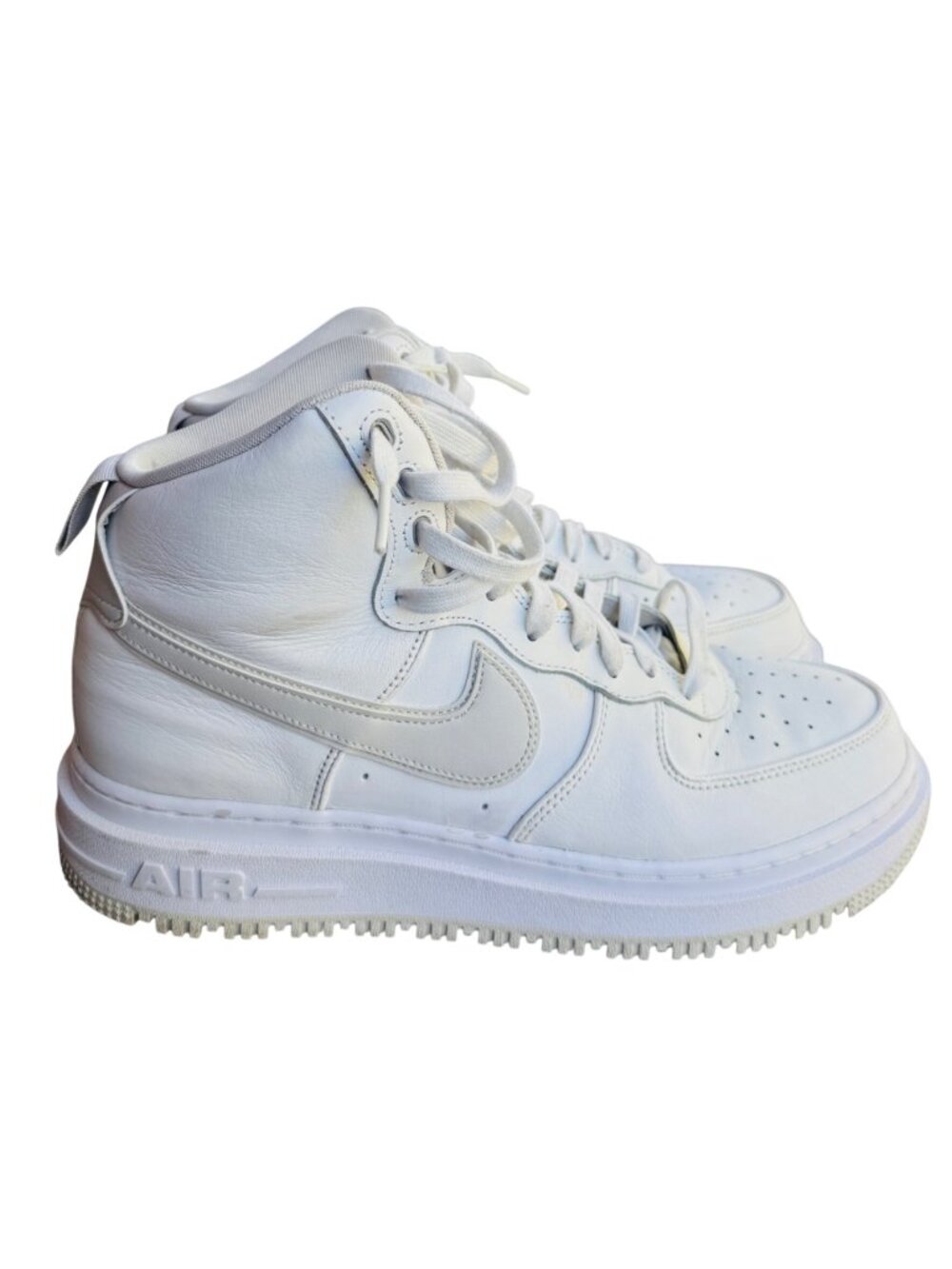 Nike Air Force 1 High White Mens 12 Leather Retro Sneakers DA0418-100 NO STRAP
